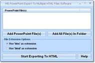 MS Powerpoint Export To Multiple HTML Files Software screenshot